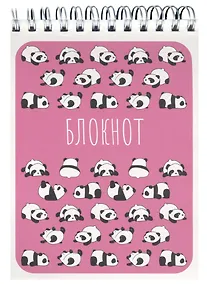 Купить Блокнот А6 80л кл. "ЖИЗНЬ ПАНДЫ" гребень, сплошной УФ-лак, офсет 60 г/м? — Фото №1