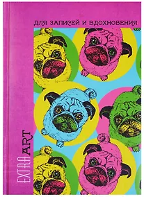 Купить Книга для записей А5- 96 листов "Extra Art. Разноцветные мопсы" (творческая) — Фото №1