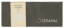 Купить Планинг недат. 56л "Callisto" весенний туман, настольный, иск.кожа, интегр.переплет, скругл.углы, тонир.блок, тисн.фольгой, евроспираль, офсет — Фото №1