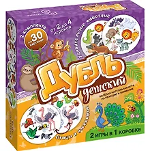 Купить Настольная игра "Дубль детский 2 в 1 "Удивительные животные + Птицы и насекомые" — Фото №1