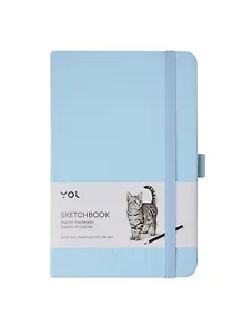 Купить Скетчбук 9*14 80л "Yoi" голубой, 140г/м2, слоновая кость, тв.обл., Yoi — Фото №1