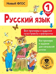 Купить Русский язык. Все примеры и задания на все правила и орфограммы. 1 класс — Фото №1