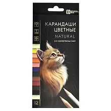 Купить Карандаши цветные Феникс+, "Натурель", 12 цветов — Фото №1