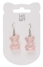 Купить Сережки Мишки мармеладные розовые перламутровые (2шт) (пластик) (12-48782-202405-AC12) (Lafilaf) — Фото №1