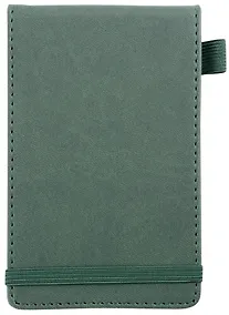 Купить Записная книжка А6 50л лин. "Joy Note. Зеленый" иск.кожа, тонир.блок, скругл.углы, резинка, петля д/ручки, кармашки, инд.уп. — Фото №1