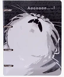 Купить Тетрадь на кольцах в клетку Listoff, "Монохромные котики (Эксклюзив)", 100 листов — Фото №1