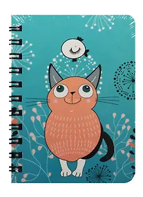 Купить Записная книжка А7 80л кл. "Cat's dreams" спираль, Kairui — Фото №1