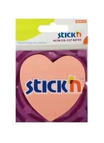 Купить Блок бумаги самоклеящийся "Сердце", 7 х 7 см, 50 листов — Фото №1