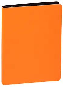 Купить Ежедневник недат. А5 136л "Наппа" неоново-оранжевый, кожзам, мягк. переплет, черный срез, ляссе, Escalada — Фото №1