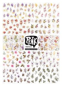 Купить Слайдеры для ногтей А5 (Золотые цветы), фольга — Фото №1