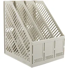 Купить Лоток вертикальный 3 отделения серый сборный Erich Krause — Фото №1