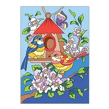 Купить Набор для творчества LORI Картина по номерам для малышей Весенние птички Ркн-036 — Фото №1