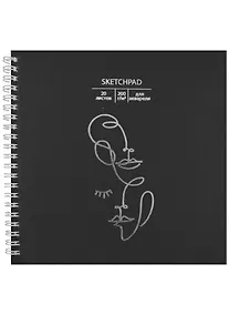 Купить Скетчбук 195*195 20л "Портреты" акварельн., с перф., 200г/м2, обл картон, тисн. фольг., спираль — Фото №1