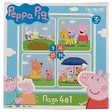 Купить Пазл Оригами 4в1 9-16-25-36эл Peppa Pig На отдыхе 01599 — Фото №1