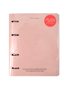 Купить Тетрадь 120л кл. "Emotion", розовый, на кольцах, шелкография, блинт.тиснение, принт, обл. кож.зам — Фото №1