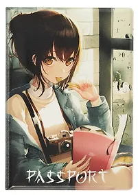 Купить Обложка для паспорта Аниме Девушка с фотоаппаратом (ОП2023-406) — Фото №1