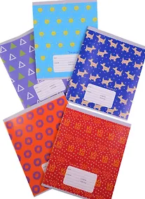 Купить Тетрадь в клетку Unnika, "Веселый орнамент", 12 листов, в ассортименте — Фото №1