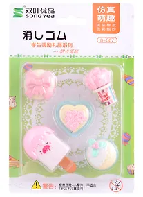 Купить Набор ластиков (5шт) "Sweet heart", ассорти, блистер — Фото №1