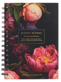 Купить Тетрадь 100 листов в клетку "Blossom. Bouquet on black", на спирали — Фото №1