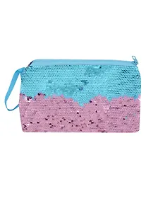 Купить Косметичка-кошелек с пайетками на молнии (20х14) (текстиль) — Фото №1