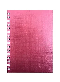 Купить Записная книжка А6 80л кл. "METALLIC" обл. розов.бумвинил, гребень — Фото №1