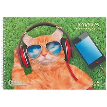 Купить Альбом для рисования Unnika, "Меломан", А4, 40 листов, на гребне — Фото №1