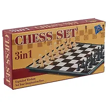 Купить Шахматы, шашки магнитные. Набор игр настольных 3 в 1. — Фото №1