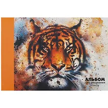 Купить Альбом для рисования Listoff, "Тигр", А4, 40 листов, на склейке — Фото №1