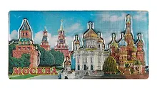 Купить Магнит двойной фольга под смолой Москва.Кремлевская стена-ХВБ-ХХС (025-22-19K36) — Фото №1