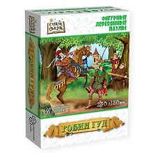 Купить Пазл фигурный деревянный Страна сказок. Робин Гуд 60 элементов — Фото №1