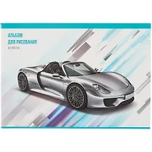 Купить Альбом для рисования Listoff, "Серебряный кабриолет", А4, 30 листов, на скрепке — Фото №1
