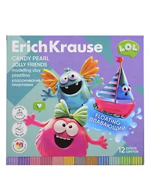 Купить Пластилин 12цв 216гр "Jolly Friends Candy Pearl" к/к., стек, ERICH KRAUSE — Фото №1