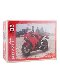 Купить Пазл Мото и город Рыжий кот Макси-пазлы 35 элементов ПУ35-5910 — Фото №1