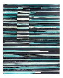 Купить Пакет А4 32*26*12,5 "Полосы синие" нейтр. бум.мат — Фото №1