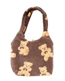 Купить Сумка-шоппер плюшевая Мишки (коричневая) (40х36) (12-ZhenPin-2709) — Фото №1
