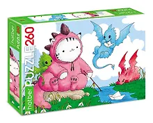 Купить 260ПЗ4_29245 "ECO" ПАЗЛЫ для детей 260 ЭЛЕМЕНТОВ А4ф 330х220мм -Приключения кота Пирожка- — Фото №1