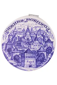 Купить Зеркало мягкое Нижний Новгород,гжель (7см) (320-76-GZ) — Фото №1