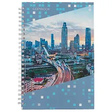 Купить Тетрадь в клетку Listoff, "Офисный стиль. Вечерний мегаполис", 100 листов — Фото №1