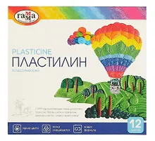 Купить Пластилин Гамма, "Классический", 12 цветов — Фото №1