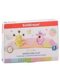 Купить Пластилин 08цв "Cosmic Monsters Pastel" 144гр, стек, к/к, ERICH KRAUSE — Фото №1