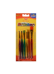 Купить Кисти синтетические цветные FuYue, 6 штук — Фото №1