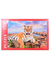Купить Пазл Тигр на фоне моря Greate me 1000 элементов ГИП1000-2018 — Фото №1