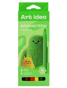 Купить Фломастеры 06цв "Fluffy Kids", к/к, подвес, Art idea — Фото №1
