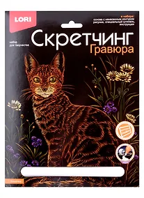 Купить Набор для творчества LORI. Гравюра Скретчинг Животные классика "Кошечка" — Фото №1