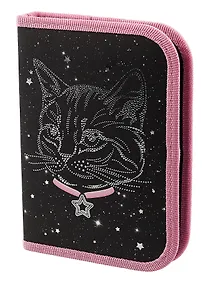 Купить Пенал 1 отделение "Созвездие кота" 19*13 см, молния — Фото №1