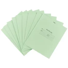 Купить Тетради в крупную клетку Hatber, 12 листов, зеленые, 10 штук — Фото №1