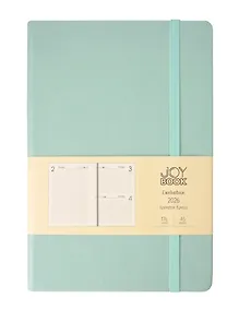 Купить Ежедневник дат. 2026г. А5 176л "Joy Book" мятное мороженое, 7Б, иск.кожа, тв.переплет, тонир.форзац, тонир.блок, скругл.углы, ляссе, резинка, карман на задн.форзаце, инд.уп — Фото №1