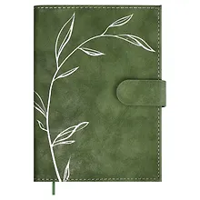 Купить Ежедневник-органайзер недат. А6+ 80л 126х174 "Тиволи глосс" оливковый, иск.кожа, интегр.переплет, иснение фольгой, магнит.клапан , офсет, ляссе — Фото №1