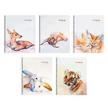 Купить Тетрадь в клетку Listoff, "В мире животных", 96 листов, в ассортименте — Фото №1