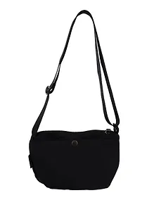 Купить Сумка с кнопкой и карманами (черная) (25х15) (PU) (12-12721-202507- B1) — Фото №1